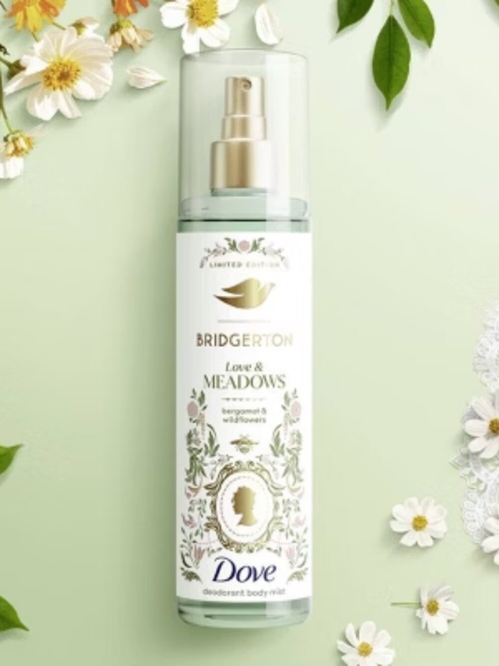 NWT 🌼Dove x Bridgerton Body Spray Love and Meadows